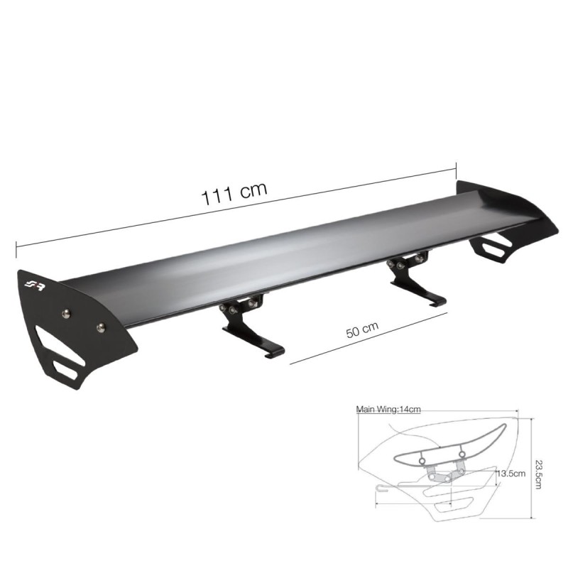 Spoiler da tetto Mistral ala singola nero - SPA/1A