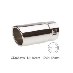 Terminale rotondo id 57mm inclinato acciaio inox - TRX/08