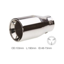 Terminale rotondo id 76mm acciaio inox - TRX/25