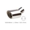 Terminale ovale id 51mm DTM acciaio inox - TRX/30