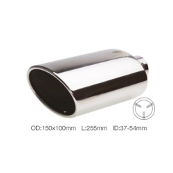 Terminale ovale id 57mm inclinato acciaio inox - TRX/33