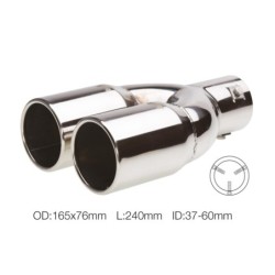 Terminale rotondo id 60mm doppio acciaio inox - TRX/60