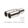 Terminale rotondo id 63mm doppio acciaio inox - TRX/77