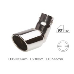 Terminale ovale id 57mm DTM acciaio inox - TRX/85