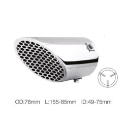 Terminale rotondo id 76mm inclinato acciaio inox - TRX/94