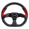 Volante sportivo X2 Poly - in pelle rossa - X2330PUN/PR