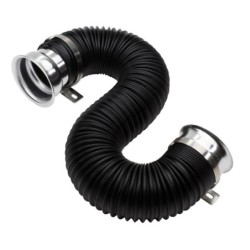 Tubo di aspirazione nero raccordi silver diam.76mm - T/PF-N