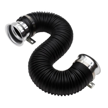 Tubo di aspirazione nero raccordi silver diam.76mm - T/PF-N