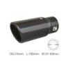 Terminale rotondo id 63mm inclinato acciaio inox nero - TRX/01N