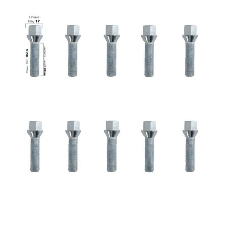 10 bulloni ch.17 14x1.5 l.50mm - BR/10-10