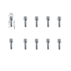 10 bulloni ch.17 12x1.5 l.37mm - BR/21-10