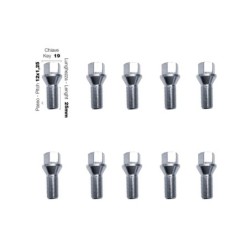10 bulloni chiave 19 12x1.25 lunghezza 25mm - BR/30-10