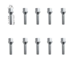 10 bulloni chiave 19 12X1.25 lunghezza 42mm - BR/6-10