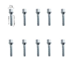 10 bulloni chiave 19 12x1.25 lunghezza 55mm - BR/8-10