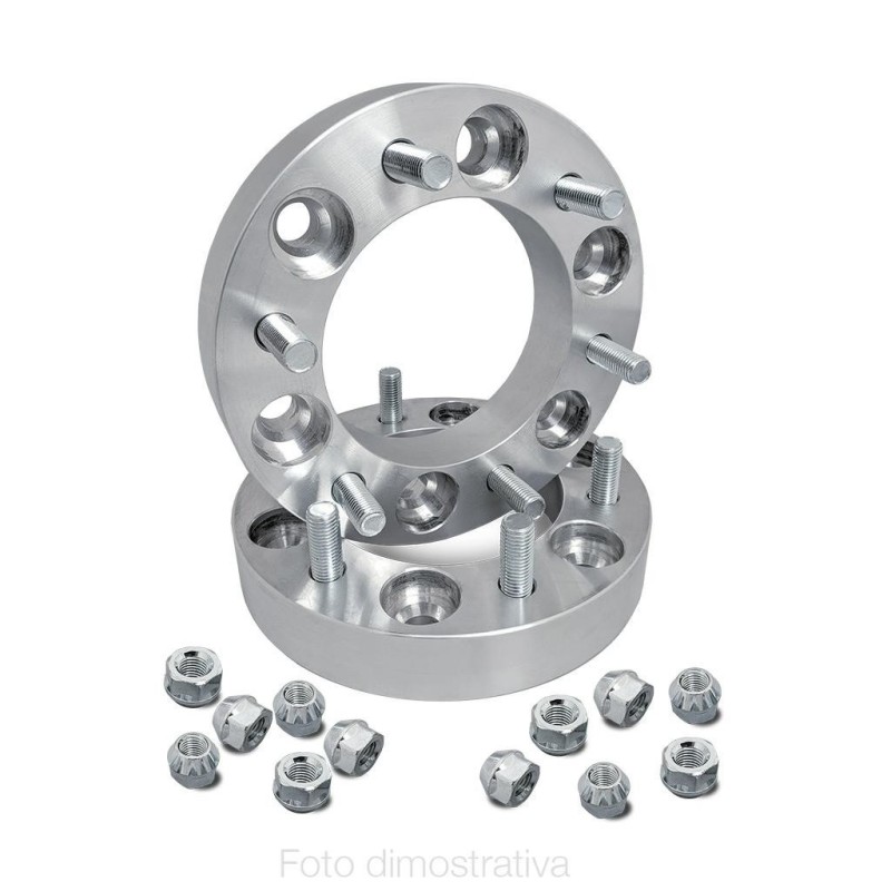 2 distanziali centraggio 30mm 5x127,5 con bulloneria UNF" 71,5 - DBF128