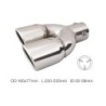 Terminale rotondo id 63mm doppio inclinato disassato acc inox - TRX/18L