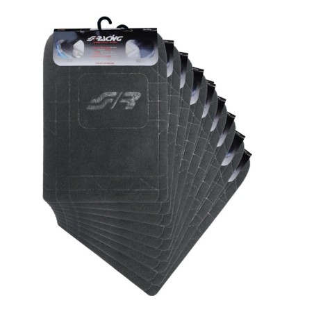 10 Tappetini in moquette nera tagliabili - TSR10