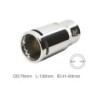 Terminale rotondo id 63mm inclinato acciaio inox - TRX/104