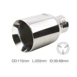 Terminale rotondo id 70mm acciaio inox - TRX/105