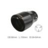 Terminale rotondo id 63mm inclinato accinox nero Cayennestyle - TRX/108N