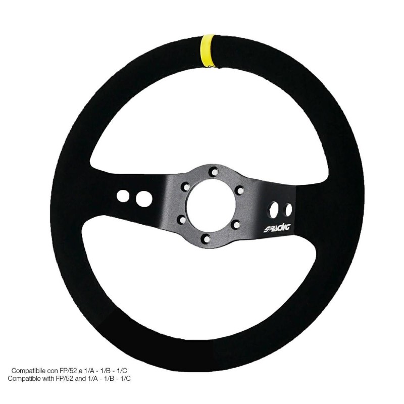 Volante sportivo a calice Rally - in camoscio - RALLY