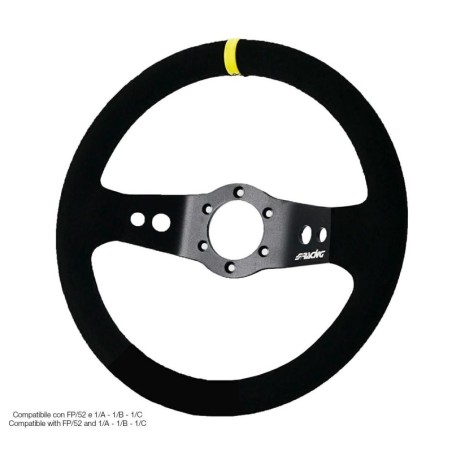 Volante sportivo a calice Rally - in camoscio - RALLY