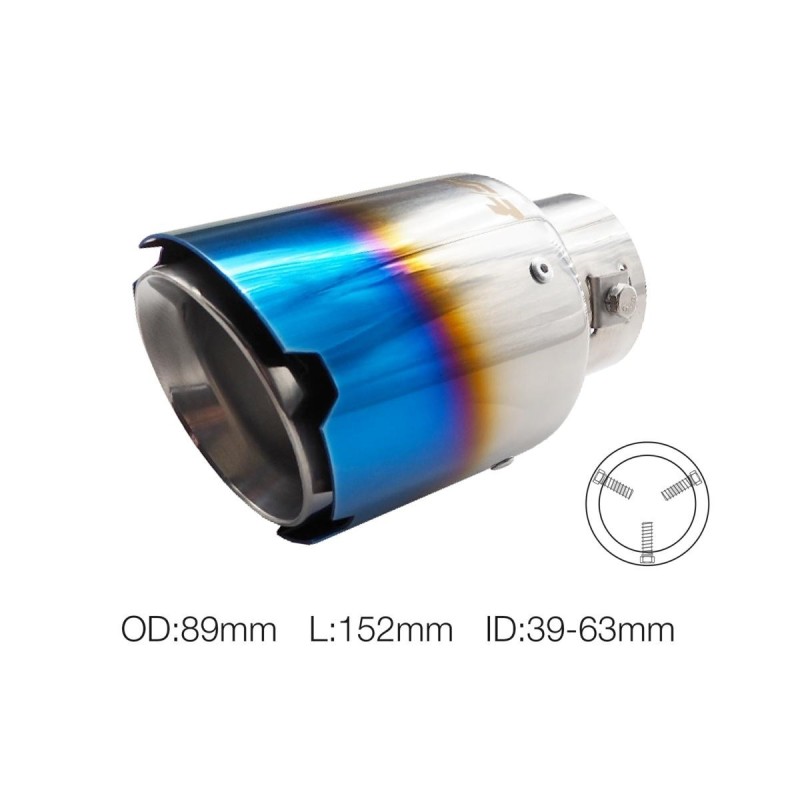 Terminale rotondo id 63mm acciaio inox - TRX/111B