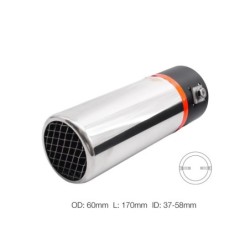 Terminale rotondo id 57mm inclinato acciaio inox - TRX/116