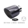 Terminale rotondo id 63mm inclinato carbonio uscita 114mm - TRX/121C