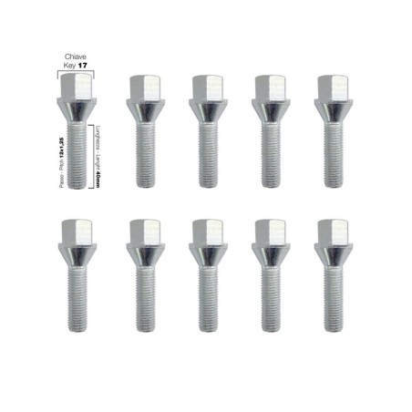 10 bulloni ch.17 12x1.25 l.40mm - BR/619-10