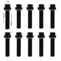 10 bulloni ch.17 15X1.25 l.60mm sferici rondella mobile - BR/33N-10