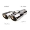 Terminale ovale doppio inclinato disassato acciaio inox Outlet - TRX/87R