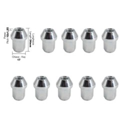 10 dadi chiusi chiave 17 filetto 12X1.25 lunghezza 34mm - DR/24-10