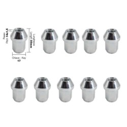 10 dadi chiusi chiave 17 14X1.5 lunghezza 33mm - DR/25-10