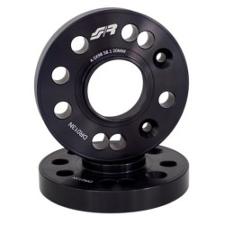 2 distanziali alluminio nero 20mm 4/5x98 centraggio 58,1 - DR013N
