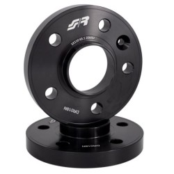 2 distanziali alluminio nero 20mm 5x110 mozzo 65,1 - DR018N