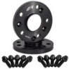 2 distanziali ruota neri 15mm 5x112 66,6 con bulloneria - DR038N/B16N