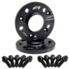 2 distanziali ruota neri 12mm 5x112 centraggio 66,6 con bull. - DR042N/B16N