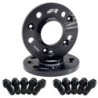 2 distanziali ruota neri 12mm 5x112 centraggio 66,6 con bull. - DR042N/B18N