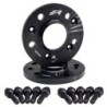 2 distanziali ruota neri 12mm 5x112 centraggio 66,6 con bull. - DR042N/B22N