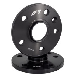 2 distanziali alluminio nero 12mm 5x112 mozzo 57,1 - DR043N