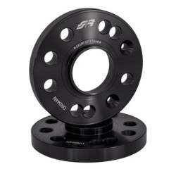 2 distanziali alluminio nero 16mm 4-5x100 mozzo 57,1 - DR044N