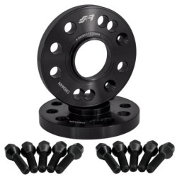 2 distanziali ruota neri 16mm 4-5x100 centraggio 57,1 con bull. - DR044N/B2N