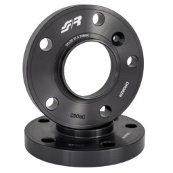 2 distanziali alluminio nero 20mm 5X120 mozzo 72,6 - DR082N