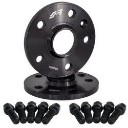 2 distanziali ruota neri 10mm 5x112 57,1 con bulloneria sferica - DR095N/B18N