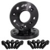2 distanziali ruota neri 18mm 5x112 centraggio 66,6 con bull. - DR100N/B16N
