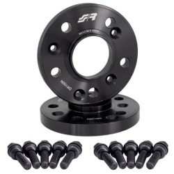 2 distanziali ruota neri 18mm 5x112 centraggio 66,6 con bull. - DR100N/B23N