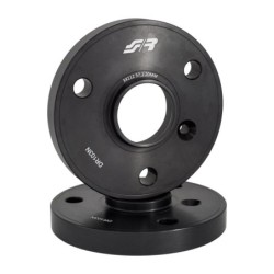 2 distanziali alluminio nero 20mm 3x112 mozzo 57,1 - DR103N