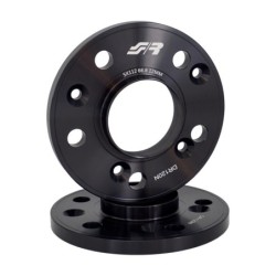 2 distanziali neri alluminio 12mm 5x112 centraggio 66,6 - DR120N