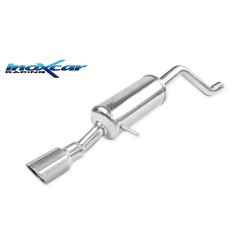 scarico posteriore acciaio peugeot 208 tondo 90mm x-race inoxcar